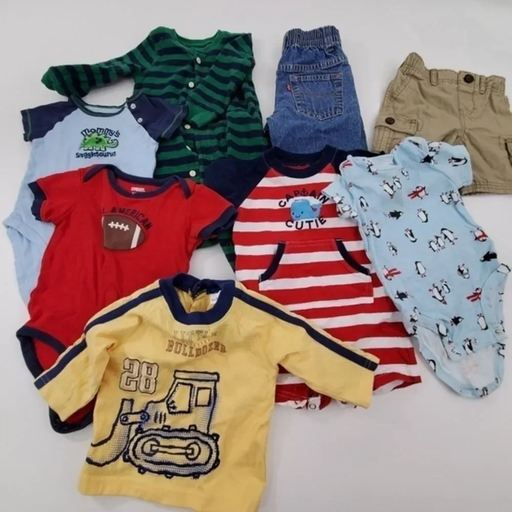 Boys Lot of 8 Size 6 9‎ 12 Month Shorts One Piece C